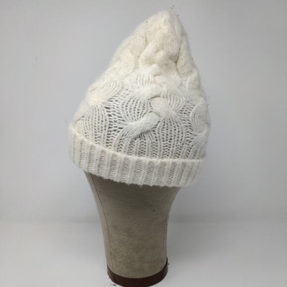 Old Navy Cable Knit Beanie Toboggan Hat Acrylic/Nylon Blend One Size Cream - Picture 5 of 12